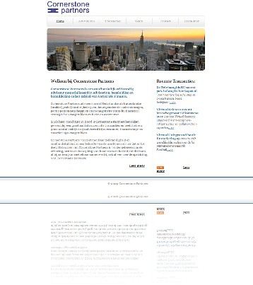 Cornerstone Partners website en presentatie